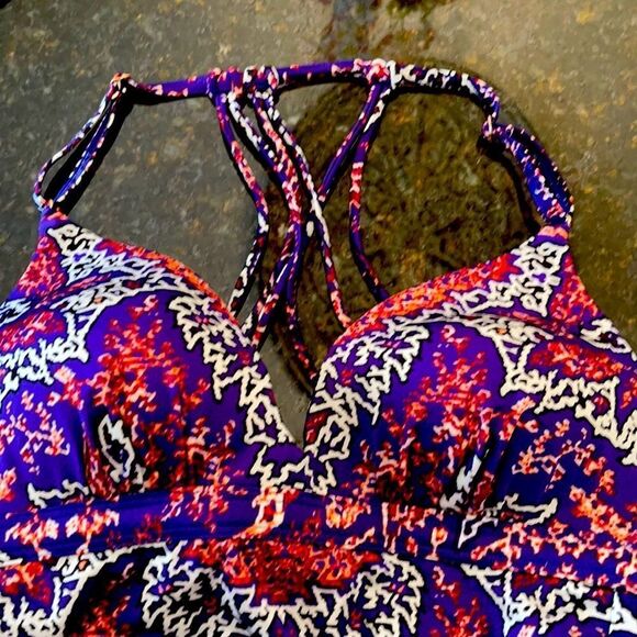 Athleta Sz S Strappy Halter Swim Tankini - Picture 5 of 9